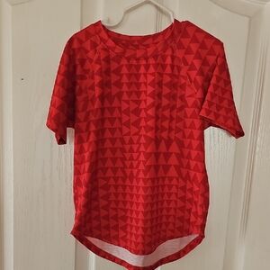 Sports Illustrated Red Geometric Pattern T-Shirt Boys Xs